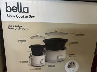 bella 6-quart Programmable Slow Cooker with Additional 2-quart Slow Cooker Set