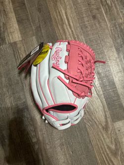 Rawlings Softball Glove White and Pink
