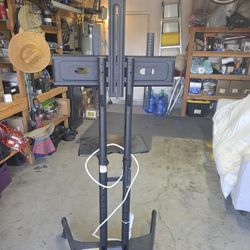 Rolling TV Stand With Table