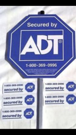 Adt sign and decals