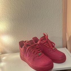 HOT PINK NIKE AIR FORCES (WOMEN)