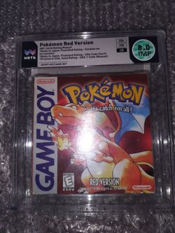 Pokemon Red Version Gameboy WATA 8.0 CIB