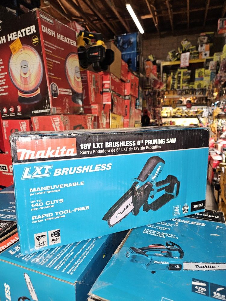 MAKITA 18V CORDLESS COMPACT 6"IN CHAINSAW TOOL ONLY NEW