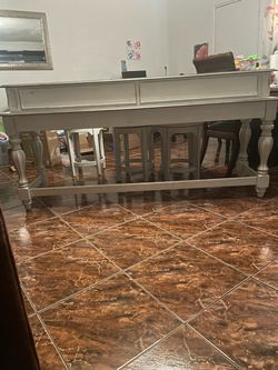Behind the couch table