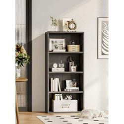 4-Tier Open Bookshelf and Bookcase, Floor Standing Display Storage Shelves for Living Room, Tall Book Shelf for Bedroom, Home Office, Dining