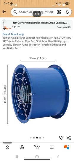 ventilador industrial de conducto cilíndrico