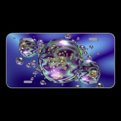 License Plate Novelty Car Front Soap Bubbles Dream World Balls