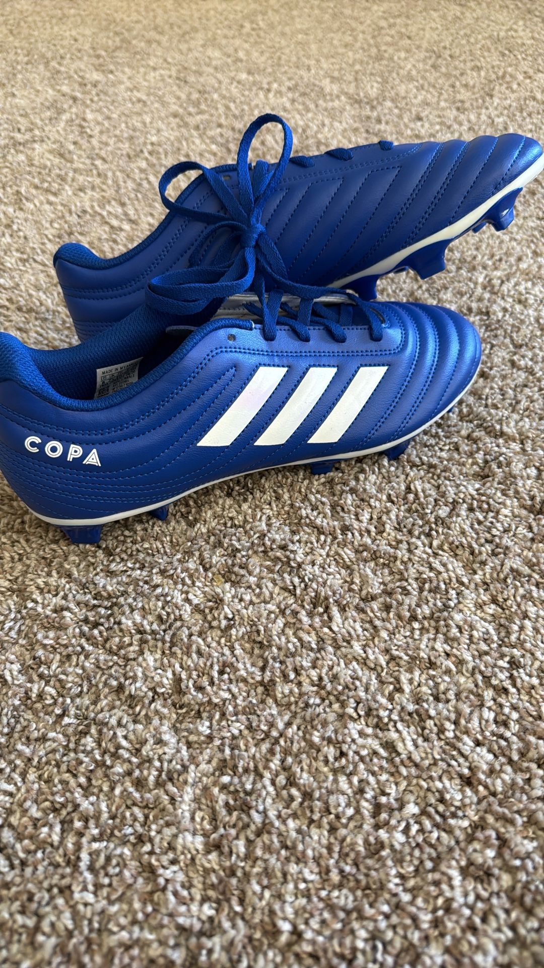 Brand New Out The Box Blue And What Adidas Copa Soccer Cleats Size 8 Kids