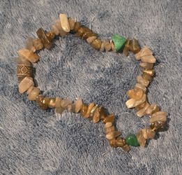 Smokey Quartz, Citrine, Malachite Bracelet