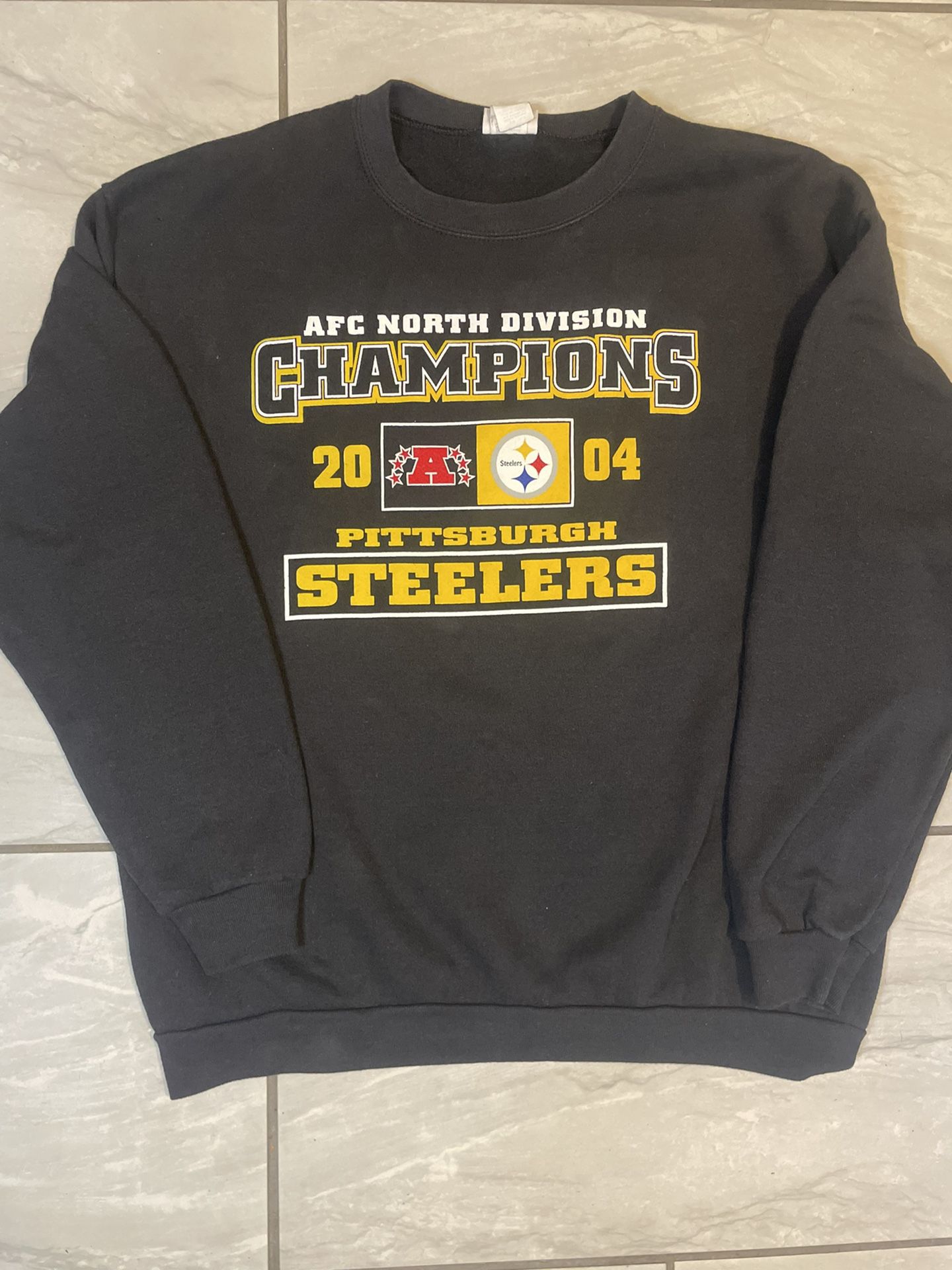 Vintage 2004 Pittsburgh Steelers Crewneck Sweatshirt NFL AFC CSA Sz Large Mens