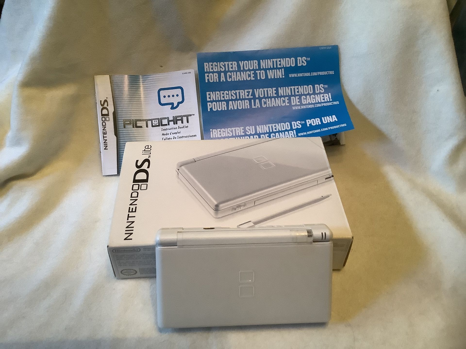 Nintendo DS Lite W/Box for Parts Or Repair