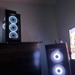 Two gaming pcs and  a monitor, 1 60 percent keyboard, and 1 gaming mouse