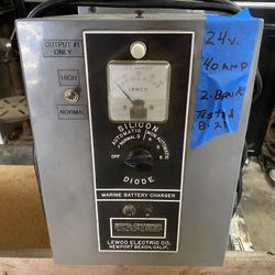 Lewco Electric Marine Battery Charger 24V 40 Amp 2 Bank