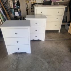 Dresser and Nightstands Assembled And Ready For Your New Bedroom 