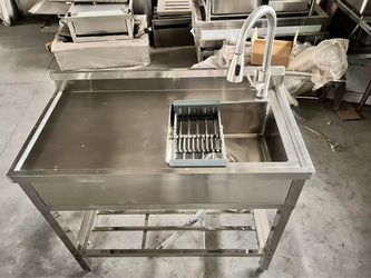Stainless Steel Garage & Laundry Sink with Pull-Down Faucet