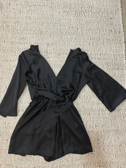 Black Silk Romper 