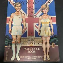 Vintage Chuck and Di Have a Baby Paper Doll book 1982 Uncut Princess Diana