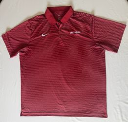 Nike Dri-Fit Men's XXL NCAA OU Oklahoma Sooners Crimson / White Golf Polo