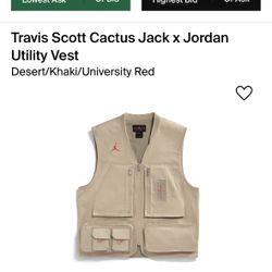 メンズウェア Air Jordan x Cactus Jack Utility Vest XL Buy Cactus Jack by Travis Scott x Jordan Utility Vest