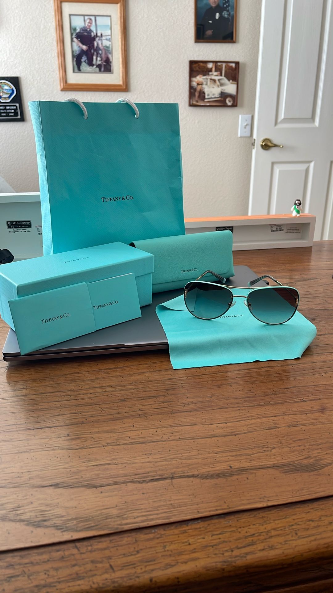 Tiffany & Co Diamond Point TF3066 Gold/Blue