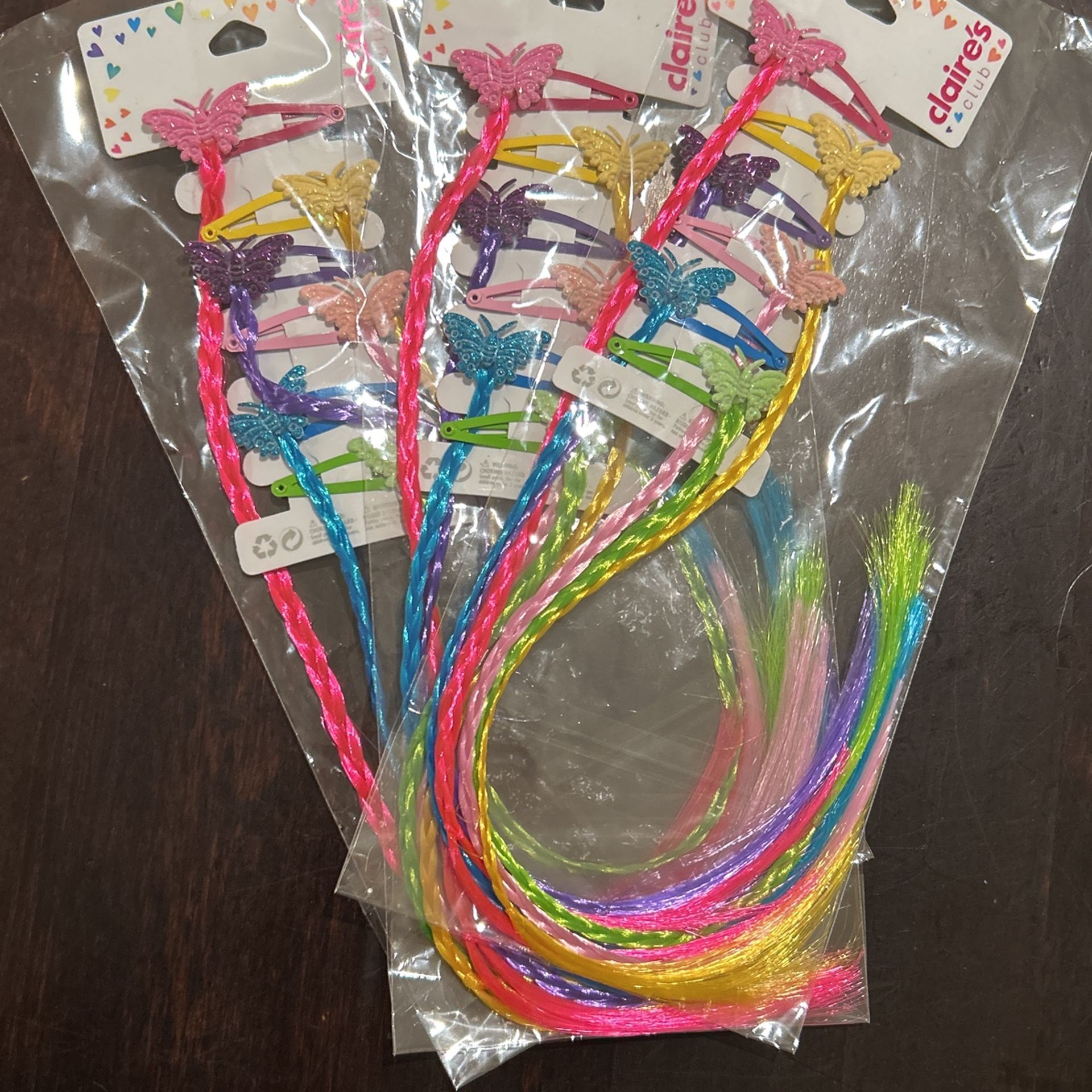 Claire’s Rainbow Butterfly Clip with hair