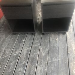 2 Black Night Stands/ End Tables