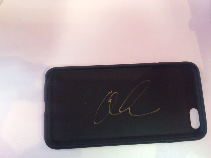 Iphone 6 plus case black signed by Qais