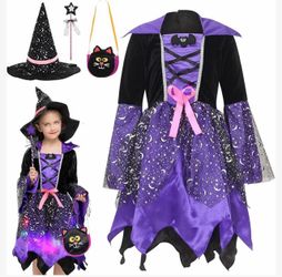 Halloween Witch Dress Outfit Size Medium 4-6Youth ✨new