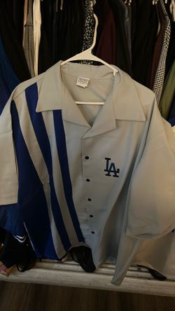 Dodgers Button Up Mens Shirt 3XL