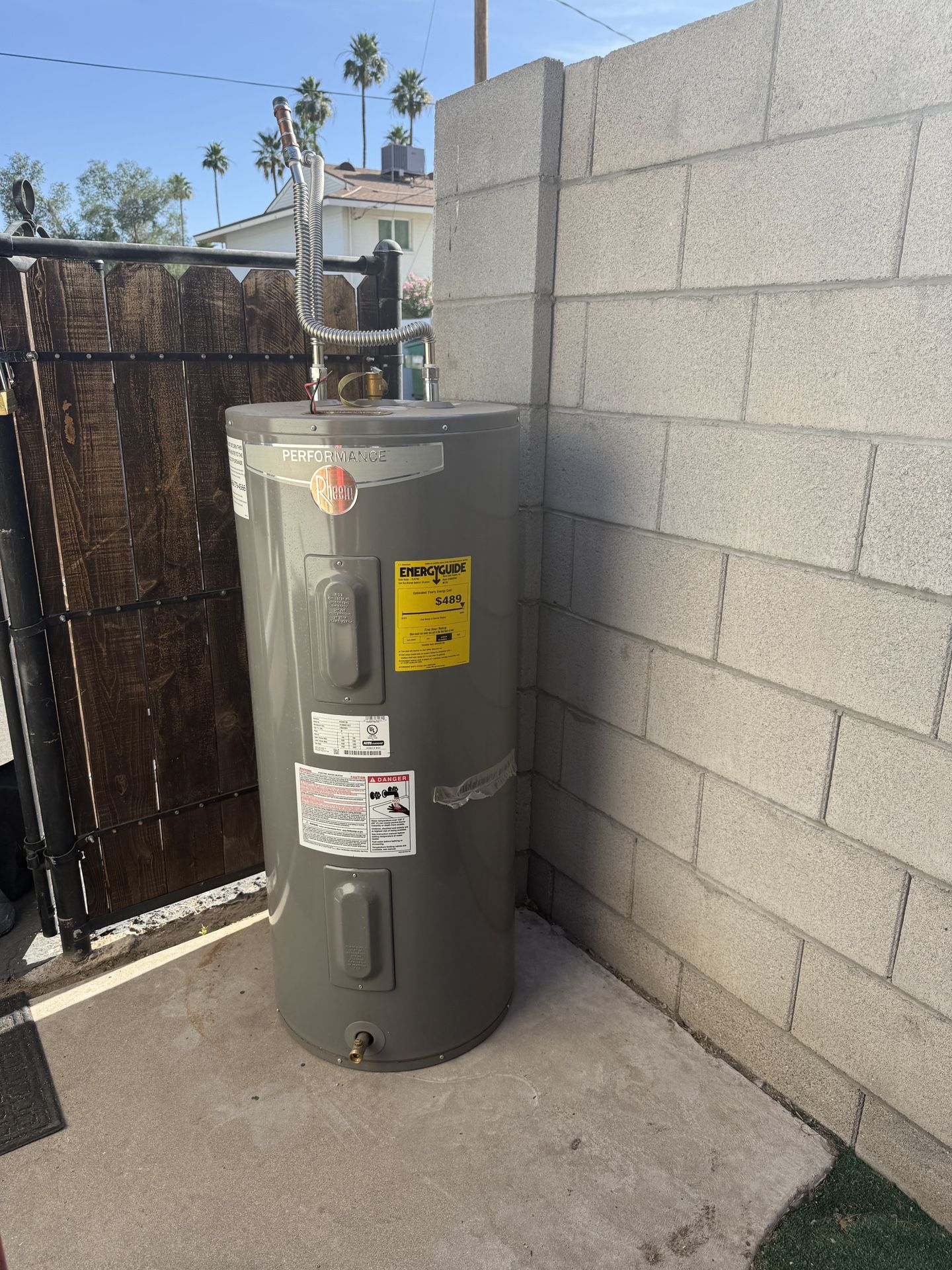 Performance 40 gallon water heater 