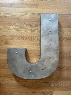 Galvanized “J” Wall Art