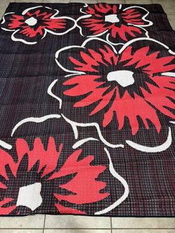 Floral pattern 8x10 outdoor area rug
