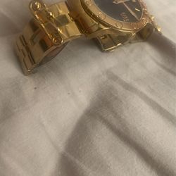 Golden Auth Versace Watch 