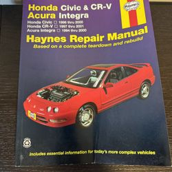 Haynes Manual Honda Civic & CR-V Acura Integra