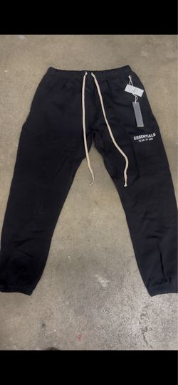 Black and White Cuffed Essentials Sweats