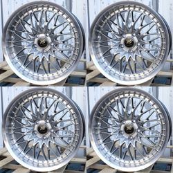 18 INCH SQUARED SET WORK VSXV STYLE WHEELS RIMS 18X9.5 +35 (5X114.3) CB: 73.1