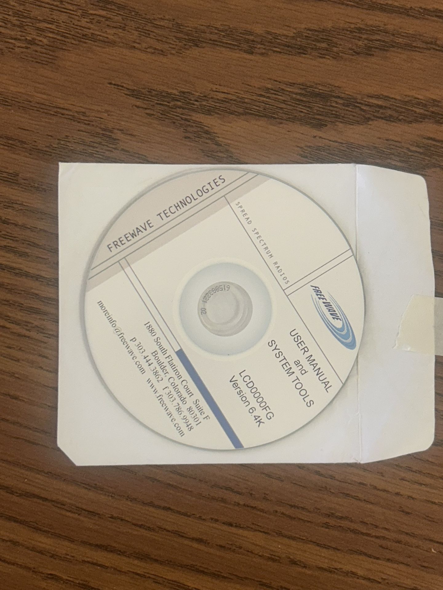 FreeWave Technologies User Manual & System Tools CD – Version 6.4k