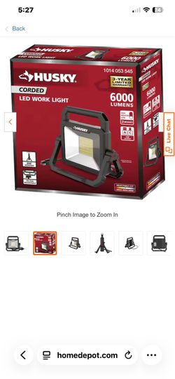 2    6000 Lumen LED Portable Corded Work Light