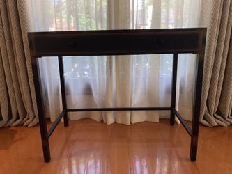 Pottery Barn Flynn 36" Metal Writing Desk w/ Drawer – Black