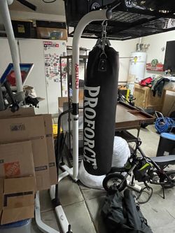 Heavy punching bag with stand