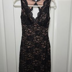 Morgan & Co Black Lace Dress With Sequin Details Size 1/2 