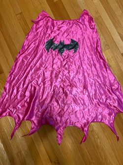 Halloween batgirl cape pink