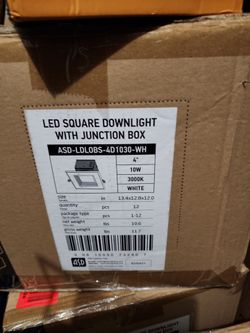 ASD 4" LED Square Downlight with Junction Box 12-Pack