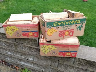 Boxes of dry-seasoned firewood (Ask about delivery)