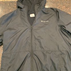 Small Columbia Wind Breaker With Liner Great Light Weight Jacket Hoodie 