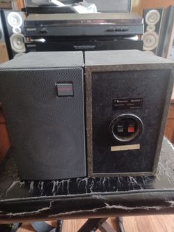 NAKAMICHI WIRED BOOKSHELF SPEAKERS AND DAYTON SUB-100 POWERED SUBWOOFER $400 FINAL PRICE READ DESCRIPTION AND SEE ALL PICTURES