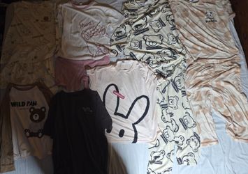 Lot of Womens Pajamas (4 Matching Sets & 3 Shirts)