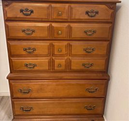 Tall Wood Chest of Drawers