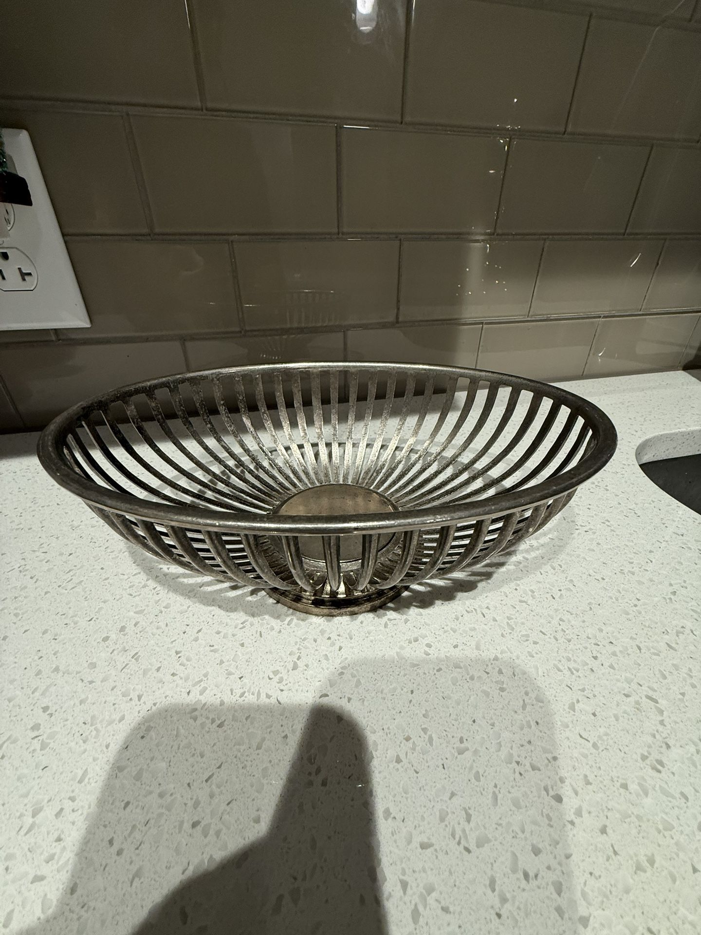 Silver plated bread basket- 8 by 12 inches