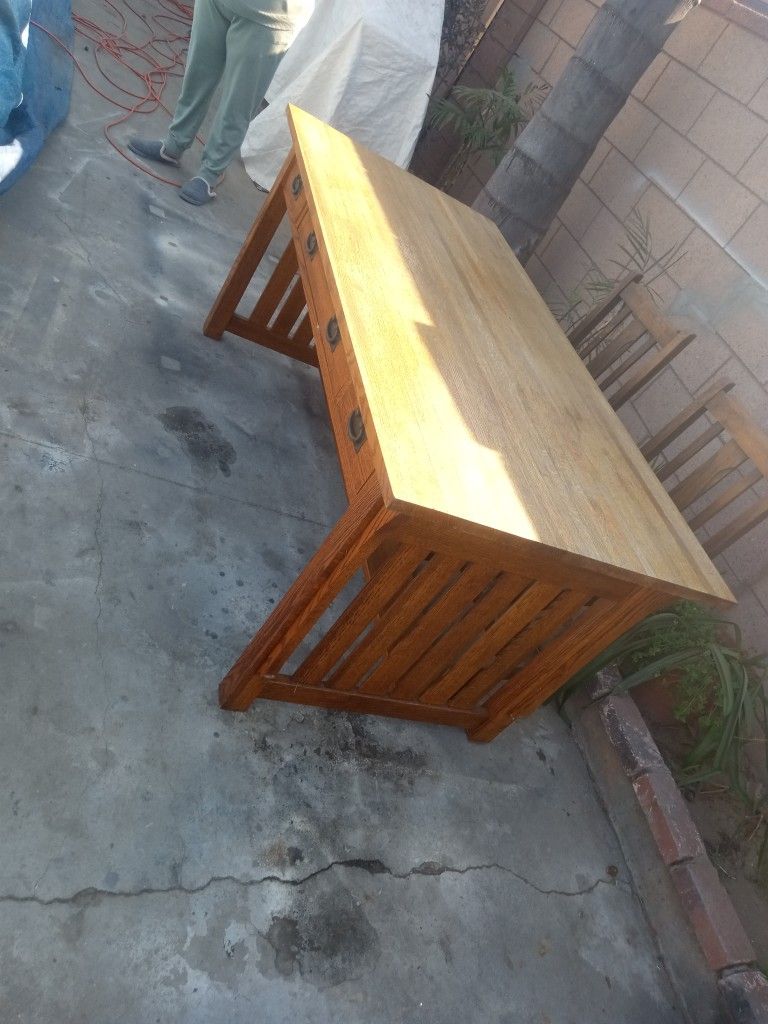 MISSION STYLE SOLID wood desk/table